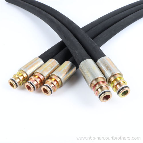 Sae 100r2 Wire Braided Hydraulic Rubber Hose And Connections